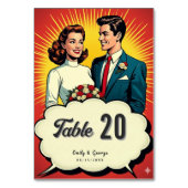 Numéro De Table Mariage Élégant Simple Noir Et Blanc Mariée Marié (Par défaut)