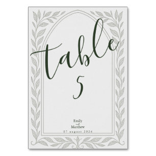 Numéro De Table Mariage Elven Silverleaf - Arche & Vine