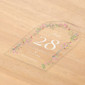 numéro de table mariage en acrylique avec arche fl (Poser)