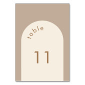 Numéro De Table Mariage en arc beige de sable géométrique minimali (Par défaut)