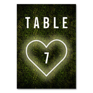 Numéro De Table Mariage en bois de boîte de coeur de néon blanc