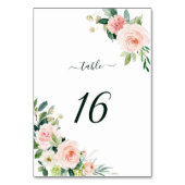 Numéro De Table Mariage en fleur rose (Dos)