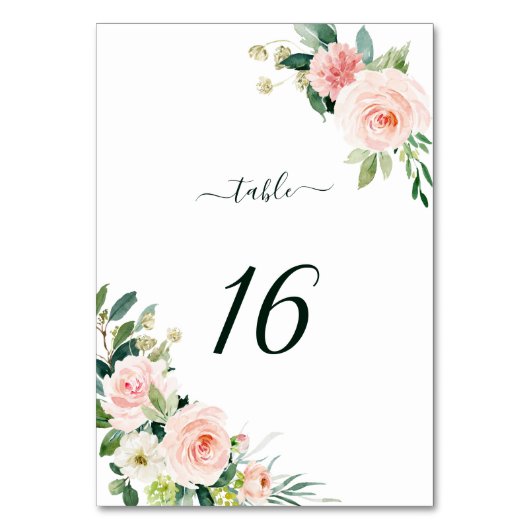 Numéro De Table Mariage en fleur rose (Par défaut)