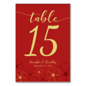 Numéro de table mariage en fleurs chinoises de cer (Par défaut)