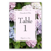 Numéro De Table Mariage en fleurs d'été Hydrangea (Par défaut)