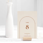 Numéro De Table Mariage en ivoire Boho Arch