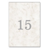 Numéro De Table Mariage en marbre doux beige (Dos)