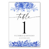 Numéro De Table Mariage en porcelaine bleue (Par défaut)