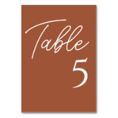Numéro De Table Mariage en terre cuite (Dos)