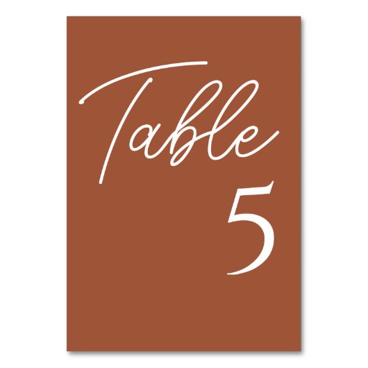 Numéro De Table Mariage en terre cuite (Dos)