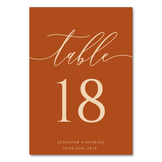 Numéro De Table Mariage en terre cuite (Par défaut)