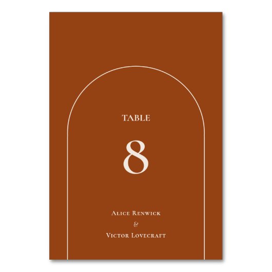 Numéro De Table Mariage en terre cuite Boho Arch simple (Par défaut)