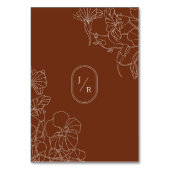 Numéro De Table Mariage en terre cuite Boho moderne (Dos)