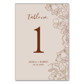 Numéro De Table Mariage en terre cuite Boho moderne (Par défaut)