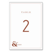 Numéro De Table Mariage en terre cuite rustique simple et moderne (Par défaut)