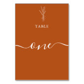 Numéro De Table Mariage en terre cuite simple et moderne (Par défaut)