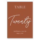 Numéro De Table Mariage en terre cuite Vingt (Par défaut)