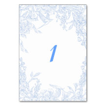 Mariage encadré de fleurs bleues