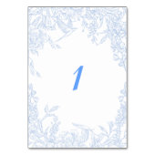 Numéro De Table Mariage encadré de fleurs bleues (Par défaut)