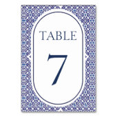 Numéro De Table Mariage espagnol Blue Mexican Talavera (Dos)