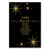 Numéro De Table Mariage Étoiles Célestes Or Noir Mystique (Par défaut)