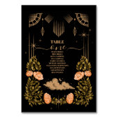 Numéro De Table Mariage Étoiles Noires de Minuit Céleste (Par défaut)