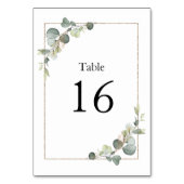 Numéro De Table mariage eucalyptus à cadre moderne (Par défaut)