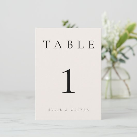 Numéro de table Mariage/événement beige (Debout devant)