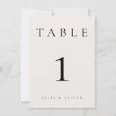 Numéro de table Mariage/événement beige (Dos)