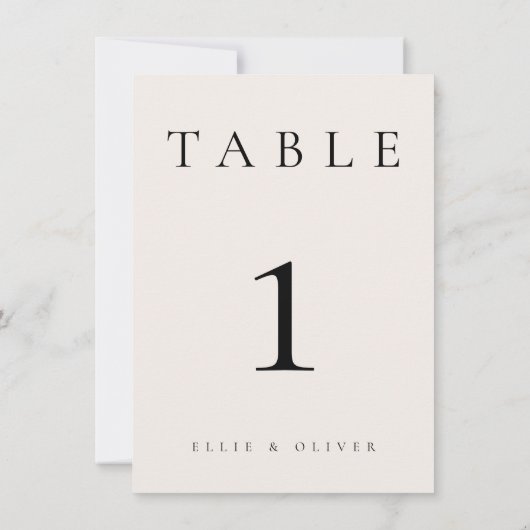 Numéro de table Mariage/événement beige (Dos)