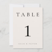 Numéro de table Mariage/événement beige (Devant)
