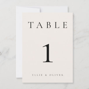 Numéro de table Mariage/événement beige