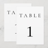 Numéro de table Mariage/événement noir et blanc (Devant / Derrière)