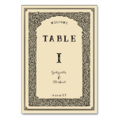 Numéro De Table Mariage Fantasy Celtique Médiéval Vintage (Dos)