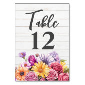 Numéro De Table Mariage Ferme Fleurie & Grange en Bois Rustique (Par défaut)