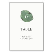 Numéro de table mariage feuille aquarelle (Par défaut)