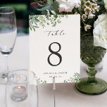 Numéro De Table Mariage Feuille simple et élégant<br><div class="desc">Carte simple Elegant Eucalyptus Feuille Mariage Numéro de table. Veuillez customiser ce modèle un par un (par ex. du numéro 1 au xx),  et ajouter chaque carte de numéro séparément à votre panier.</div>