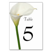 Numéro De Table Mariage Fleur de Lys Blanche Élégante (Dos)