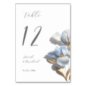 Numéro De Table Mariage Fleur de Lys Bleue 3D (Par défaut)