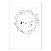 Numéro De Table Mariage Fleur Rose Blush (Dos)
