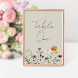 Numéro De Table Mariage fleur sauvage