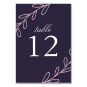 Numéro De Table Mariage fleur sauvage (Dos)