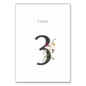 Numéro De Table Mariage Fleur sauvage aquarelle Numéro de tableau  (Par défaut)