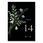 Numéro De Table Mariage Fleur sauvage Black Elegant (Par défaut)