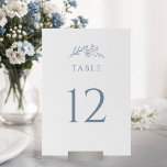 Numéro De Table Mariage Fleur sauvage bleu Dusty<br><div class="desc">Améliorez votre décor de réception grâce à nos numéros de table de Mariage Dusty Blue Fleur sauvage. Ces numéros,  ornés de fleurs sauvages délicats,  apportent une touche de sophistication à vos aménagements. Guidez vos invités sans effort à travers votre élégante célébration.</div>
