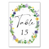 Numéro De Table Mariage Fleur sauvage Boho (Dos)