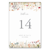 Numéro De Table Mariage Fleur sauvage Boho coloré (Par défaut)