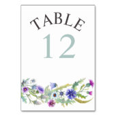 Numéro De Table Mariage fleur sauvage couleur aquarelle (Par défaut)