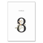 Numéro De Table Mariage Fleur sauvage d'aquarelle Numéro de tablea (Par défaut)