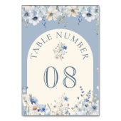 Numéro De Table Mariage Fleur sauvage Dusty Blue Boho (Par défaut)